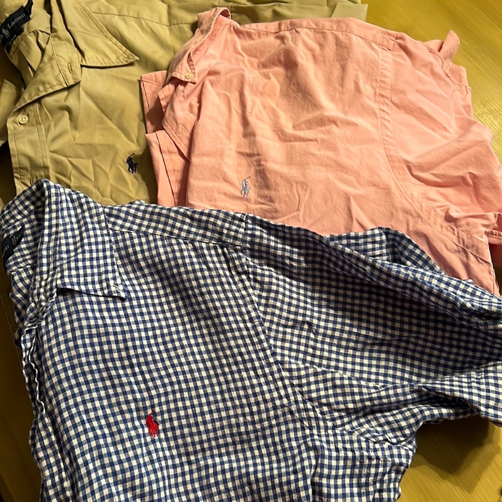 Ralph Lauren polo short sleeve button down mens shirts.